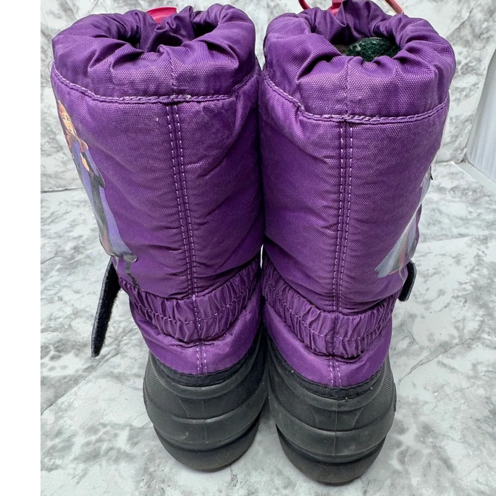 Sorel Disney 💜Frozen 2 Anna Flurry‎ Purple Pink Snow Boots Girls Kids-1